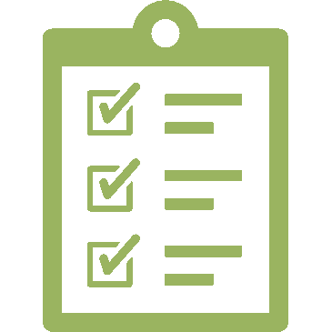 A green checklist on a clipboard
