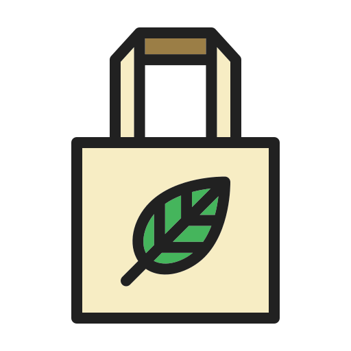 tote bag with leaf on front